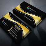 Elegant Dark Gold Business Card Design