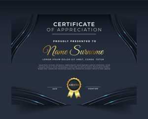 Elegant Dark Gold Diploma Certificate Template