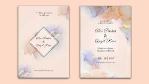 Elegant engagement wedding invitation template