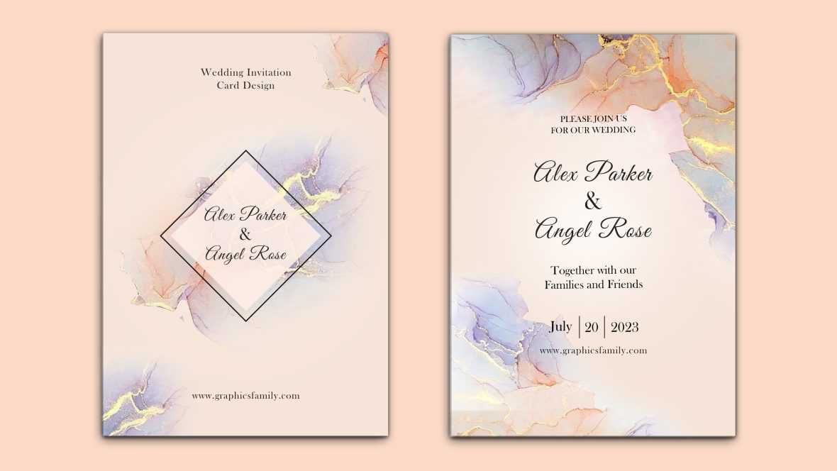 Elegant engagement wedding invitation template