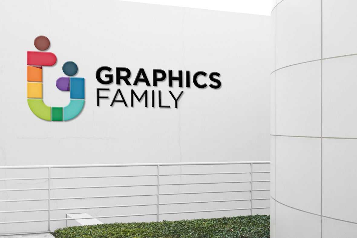 Elegant Garden Wall Logo Mockup