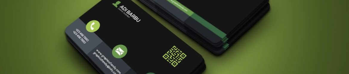 Elegant Green Dark Business Card Template Design