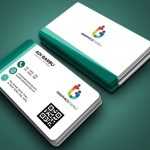 Elegant green modern business card template