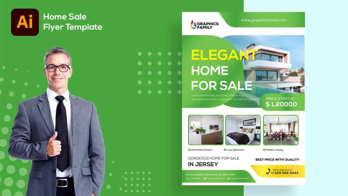 Elegant Home Sale Flyer Design