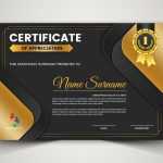 Elegant Multipurpose Certificate Template In Dark Golden