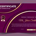 Elegant Purple Diploma Certificate Template