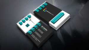 Elegant Realistic 3D Business Card Template Free Psd
