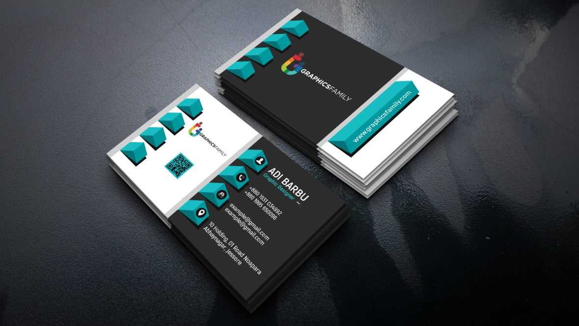 Elegant Realistic 3D Business Card Template Free Psd
