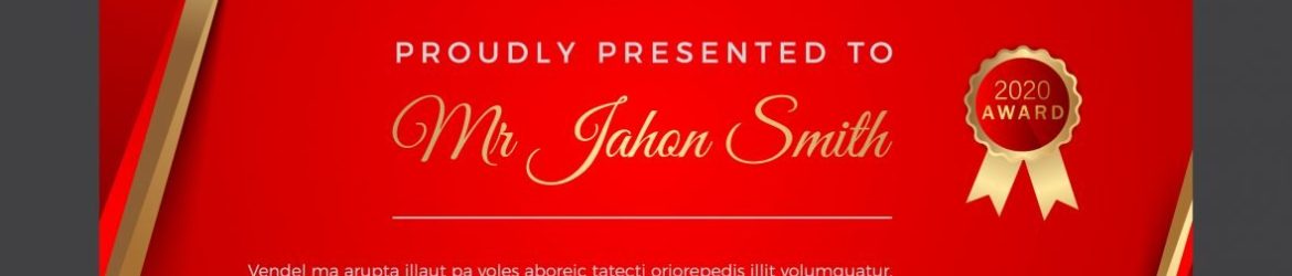 Elegant Red and Gold Diploma Certificate Template