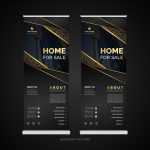 Elegant Roll-up Banner Template - Download Grátis Elegant Roll-up Banner Template