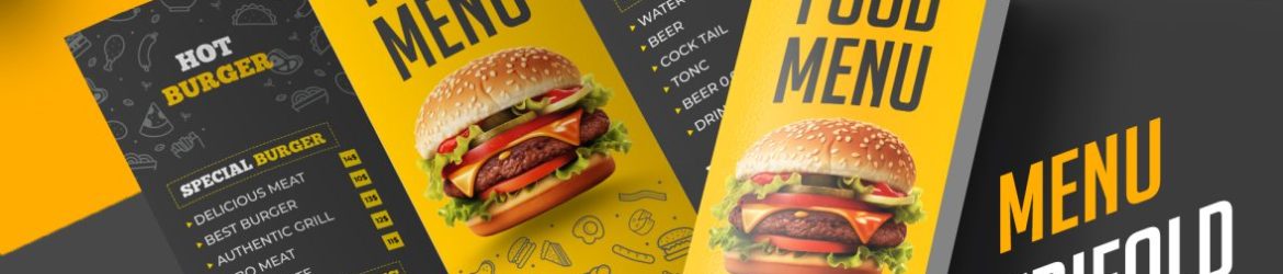 Elegant Trifold Menu Design for Restaurant