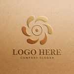 Embossed Gold Logo Mockup on Craft Paper - Download Grátis Embossed Gold Logo Mockup on Craft Paper