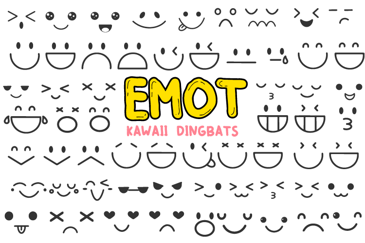 Emot Kawaii Font