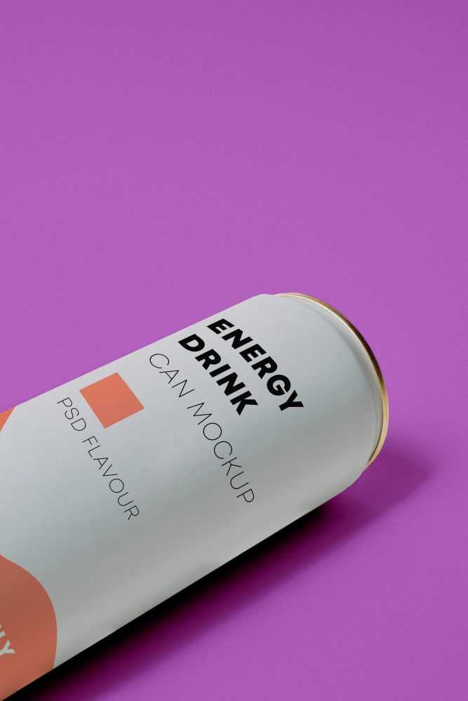 Energy Drink Can Design Mockup