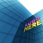 Exterior Building Glass Wall Logo Mockup - Download Grátis Exterior Building Glass Wall Logo Mockup