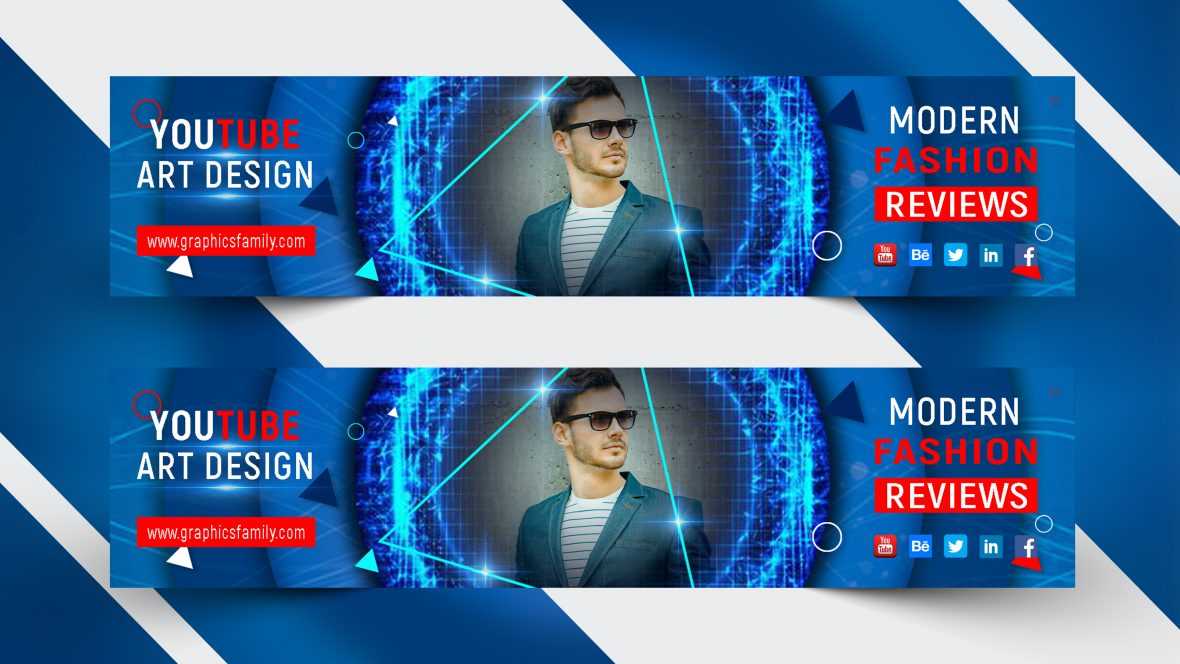 Fashion Influencer YouTube Channel Art Design Template