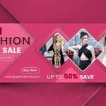 Fashion Social Media Facebook Cover Design Template