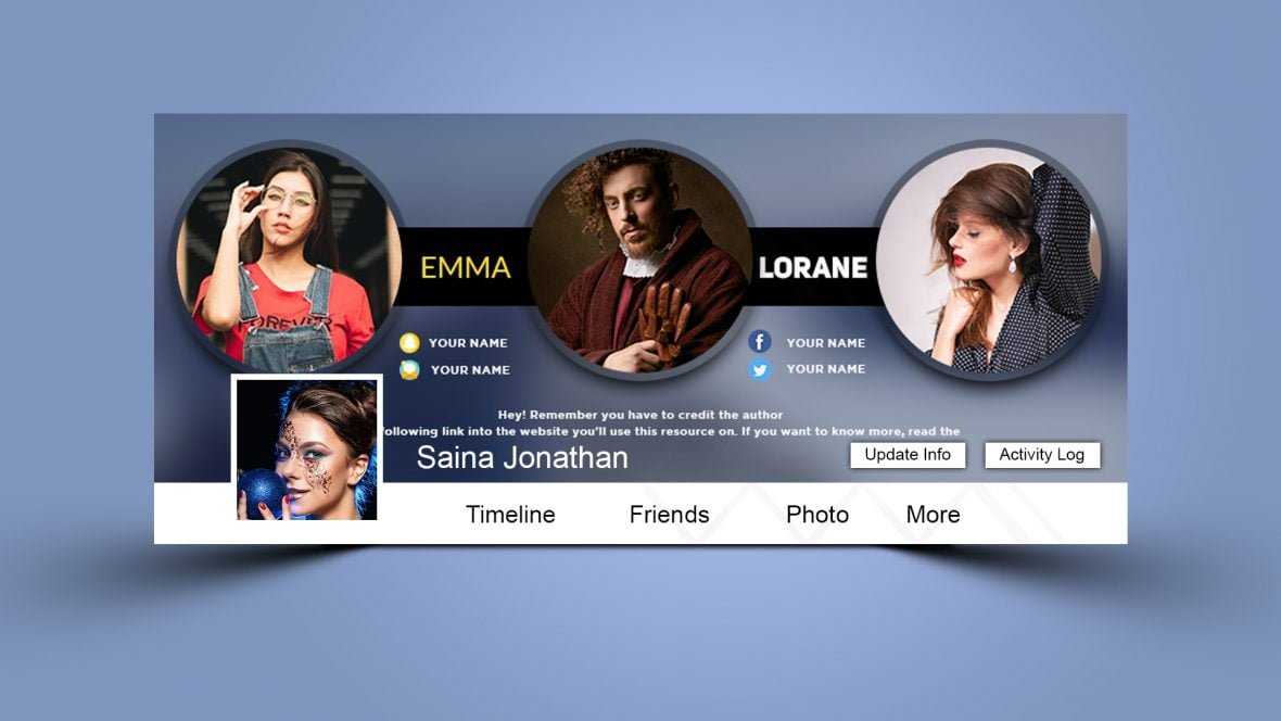 Fashionista Facebook Cover .PSD Template