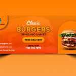 Fast food promotion facebook cover template