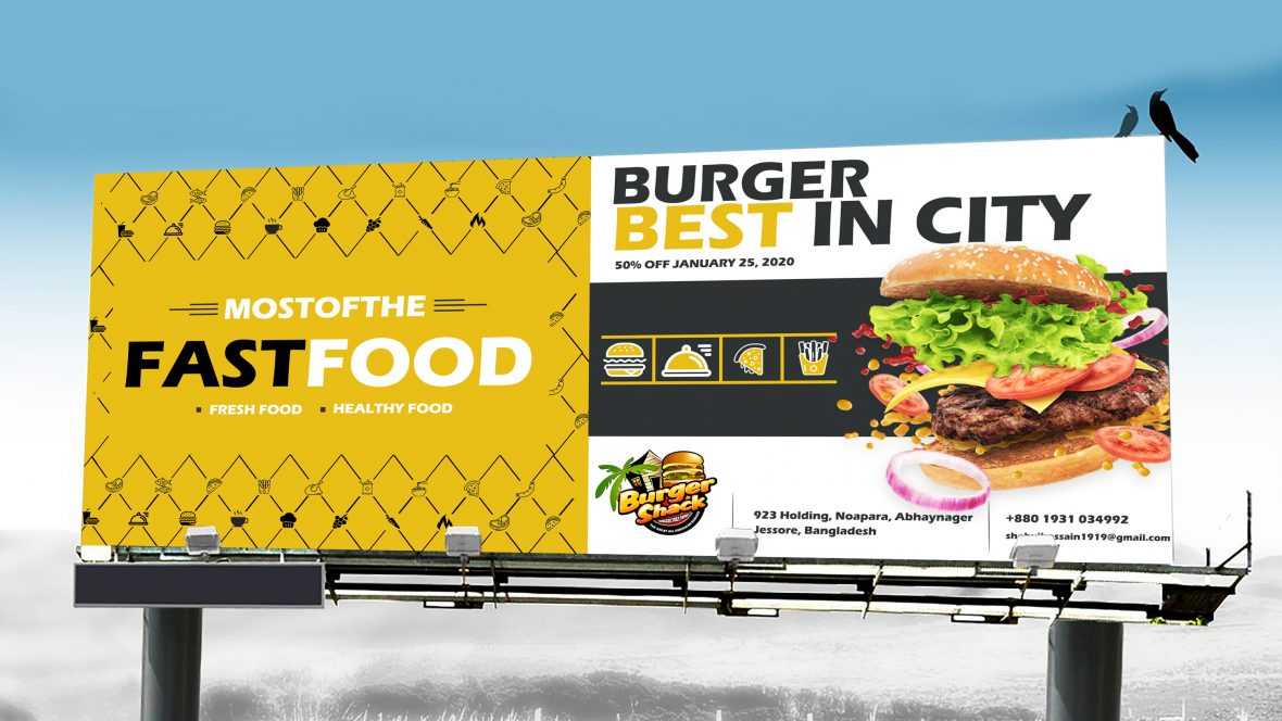 Fast Food PSD Billboard Banner Template