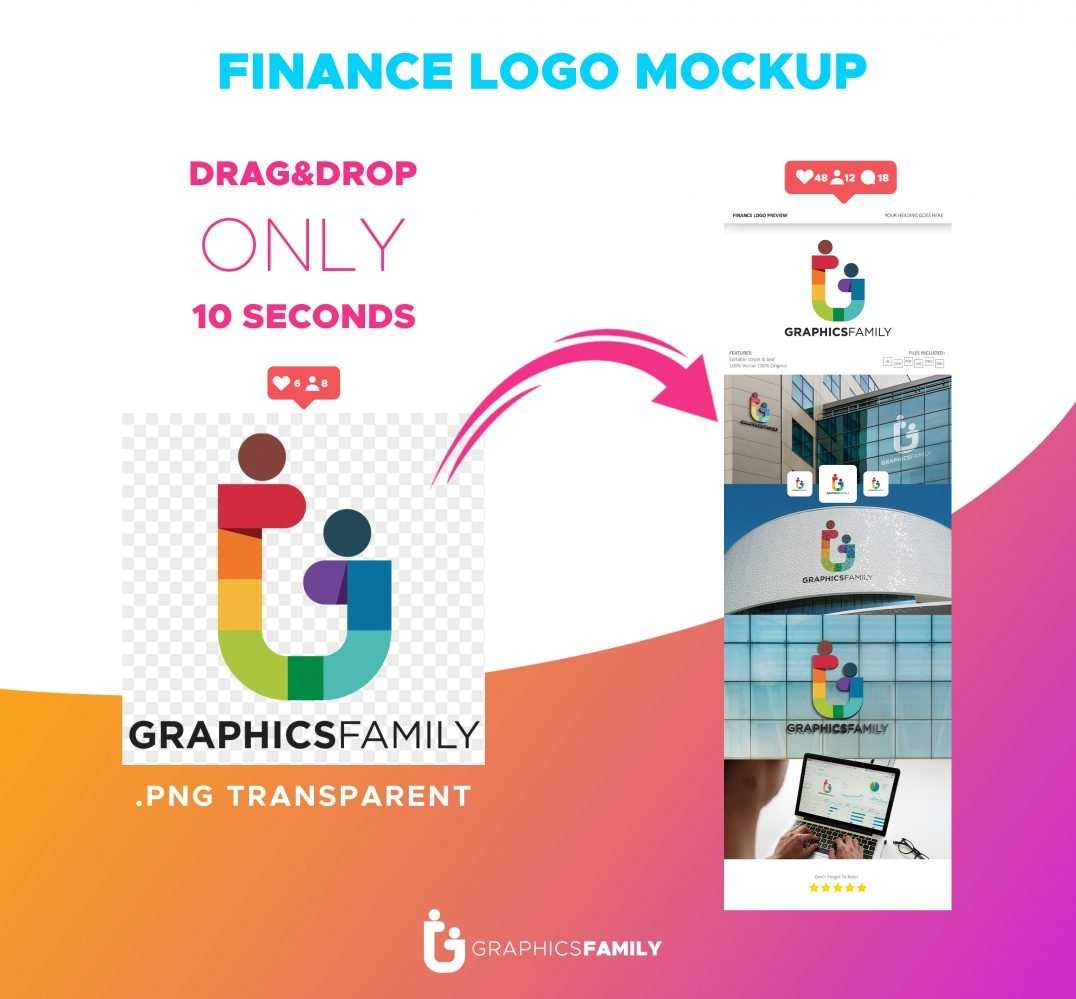 Finance Logo Mockup Template