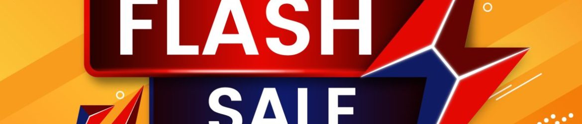Flash sale template vector image Flash sale template vector image