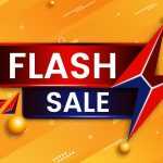 Flash sale template vector image
