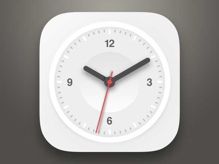 Flat Clock Icon