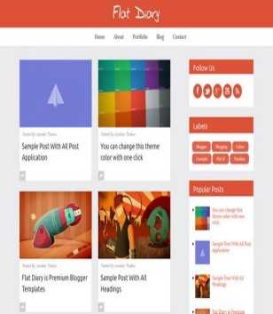 Flat Diary Premium Responsive