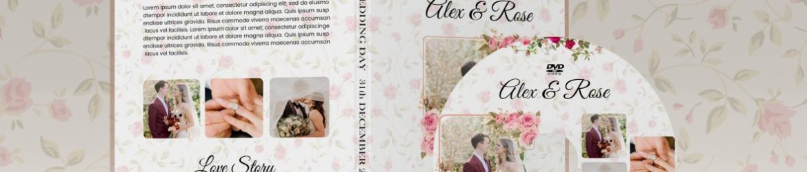 Floral Wedding DVD Cover Design