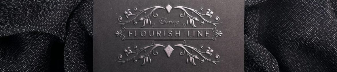 Flourish line logotype template vector image Flourish line logotype template vector image