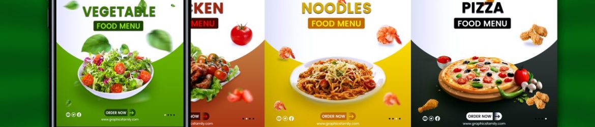 Food Menu Instagram Carousel Design