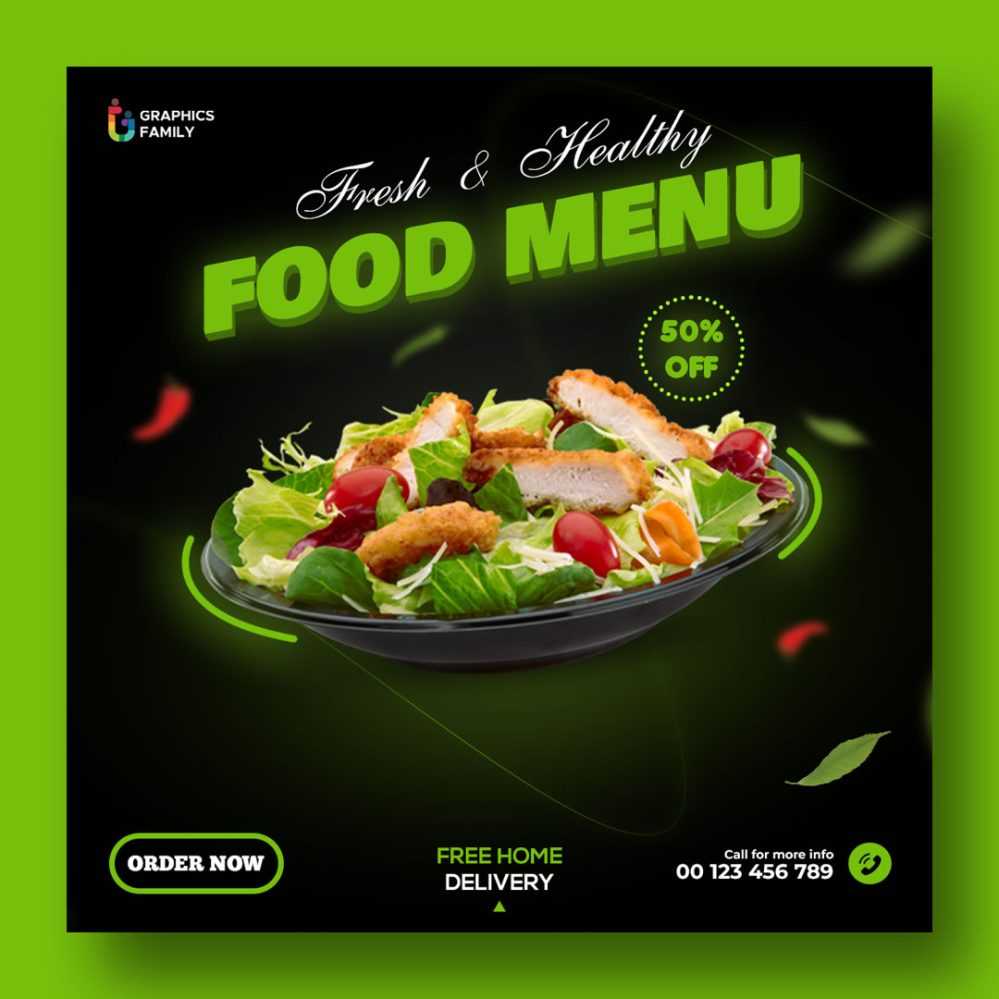 Food Restaurant Instagram Post Template