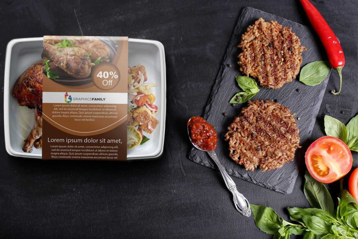 Food Tray Mockup
