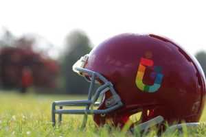Football Helmet Realistic Logo Mockup