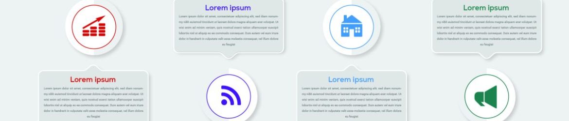 Four steps infographics with main option business vector image