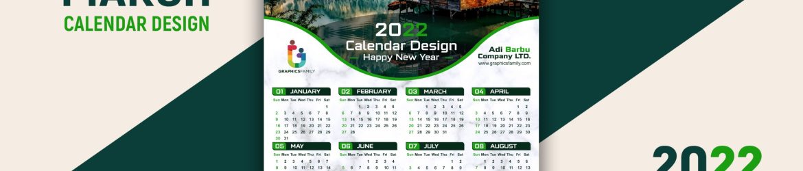 Free 2022 Modern Calendar Design Template Free 2022 Modern Calendar Design Template