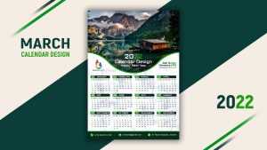 Free 2022 Modern Calendar Design Template