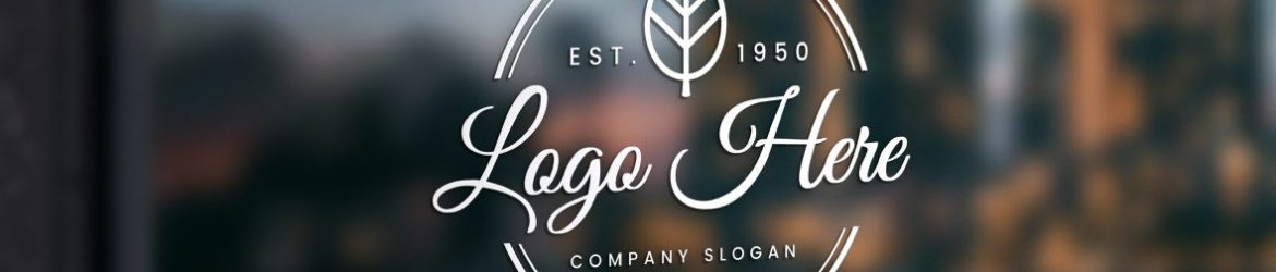 Free 3D Glass Door Logo Mockup in High-Quality PSD