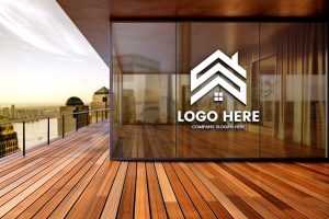 Free 3D Glass Logo Mockup for Creative Design