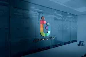 Free 3D Glass Window .PSD Logo Mockup