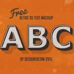 Free 3D Retro Text Effect