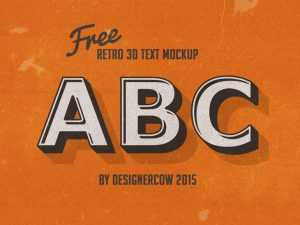 Free 3D Retro Text Effect