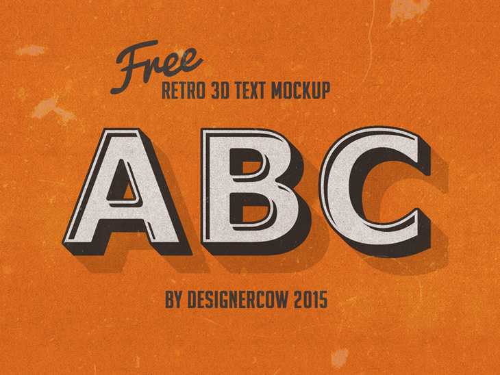Free 3D Retro Text Effect