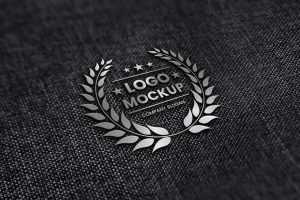Free 3D Silver Logo Mockup
