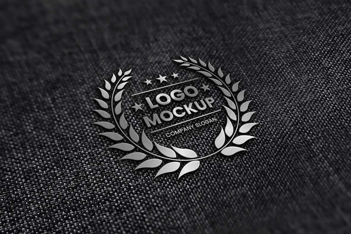 Free 3D Silver Logo Mockup