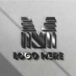 Free 3D Steel Logo Mockup
