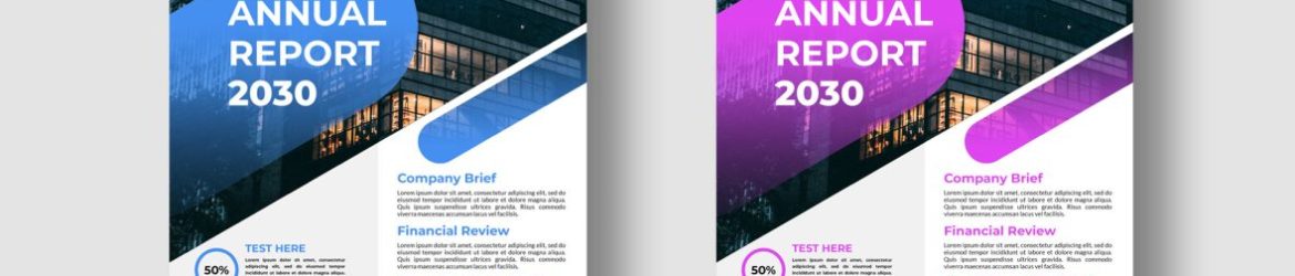 Free Abstract Annual Report Template