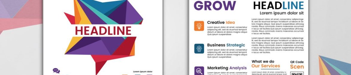 Free Abstract Brochure Template Front and Back