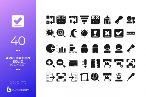 Free Application Solid Icon Templates